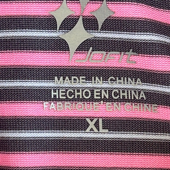 Jofit Women's Striped Sleeveless Polo Style Top Sz XL - Picture 4 of 8